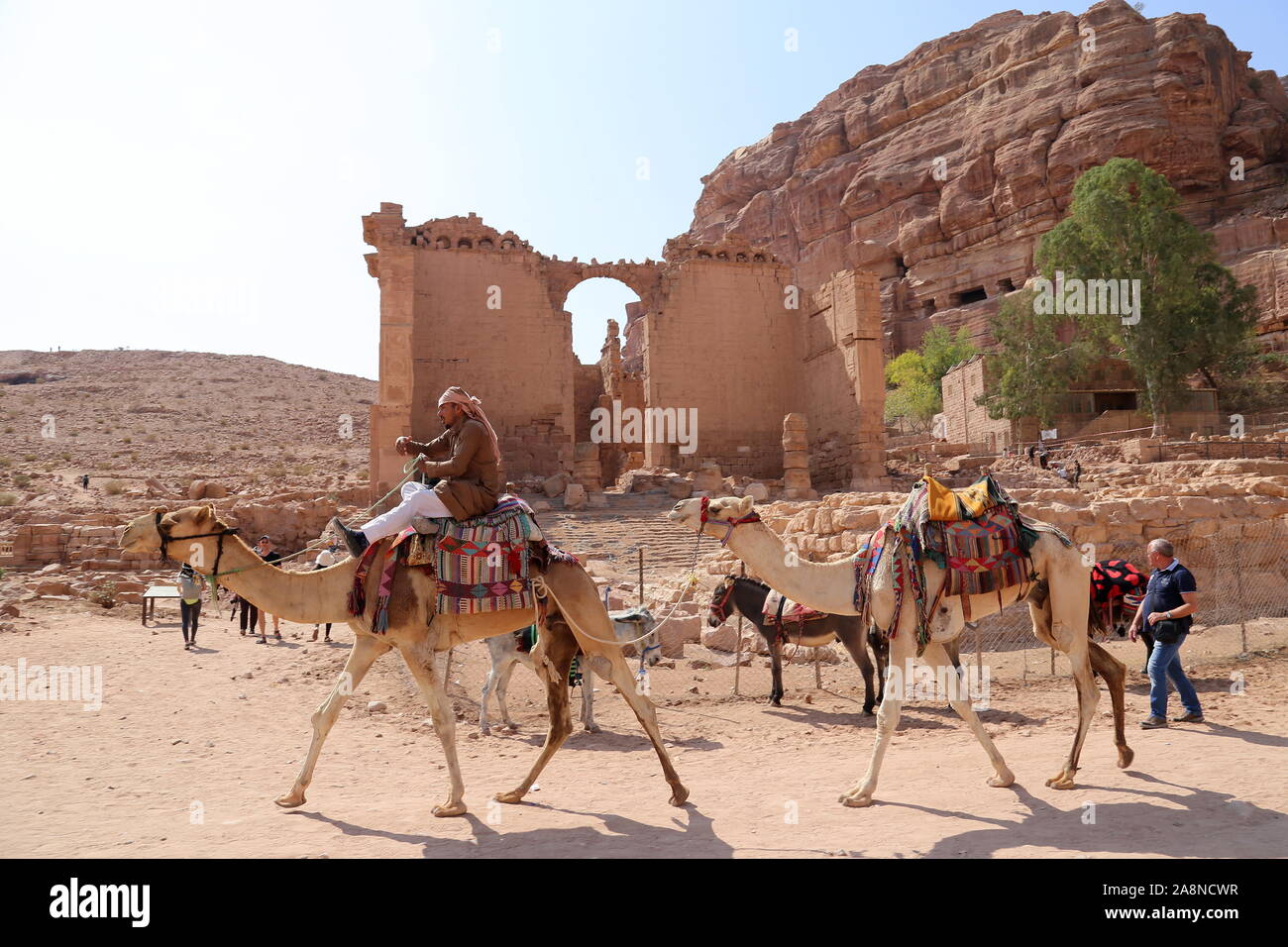 Qasr Al Bint (Tempel von Dushares), Petra, Wadi Musa, Governorat Ma'an, Jordanien, Naher Osten Stockfoto