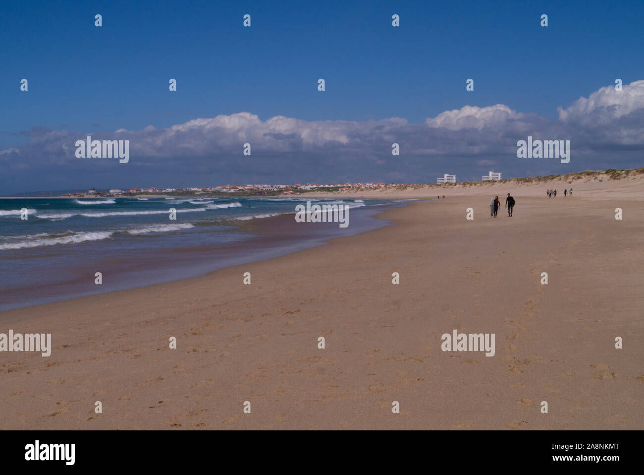 Gamboa Strand Peniche Portugal Stockfoto