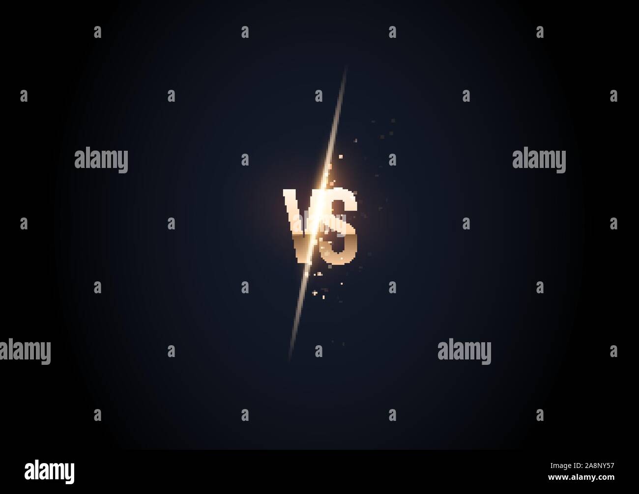 Versus logo vs Buchstaben für Sport und Kampf. MMA, UFS, Schlacht, vs übereinstimmen, spiel Konzept Vergleich Vector Illustration Stock Vektor