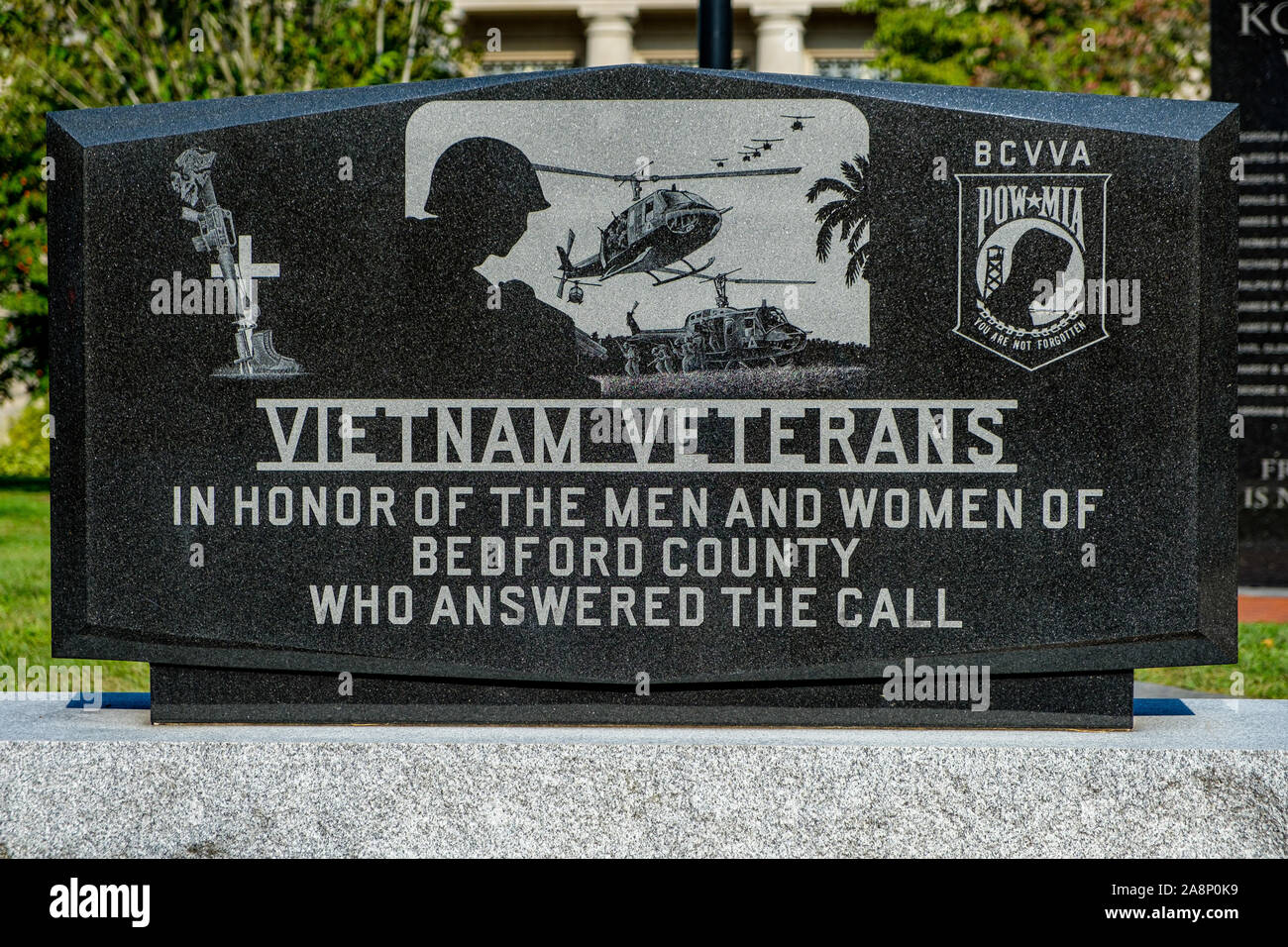 Vietnam Veterans Memorial, Veteranen Grove, Courthouse Square, South Juliana Street, Bedford, PA Stockfoto