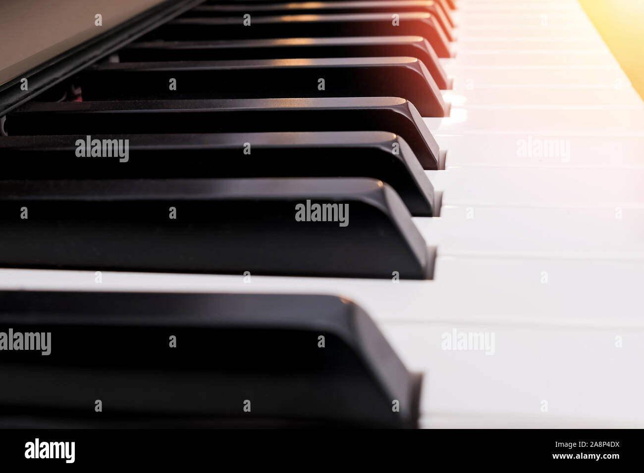 Nahaufnahme der klassischen Klavier Keyboard Stockfoto