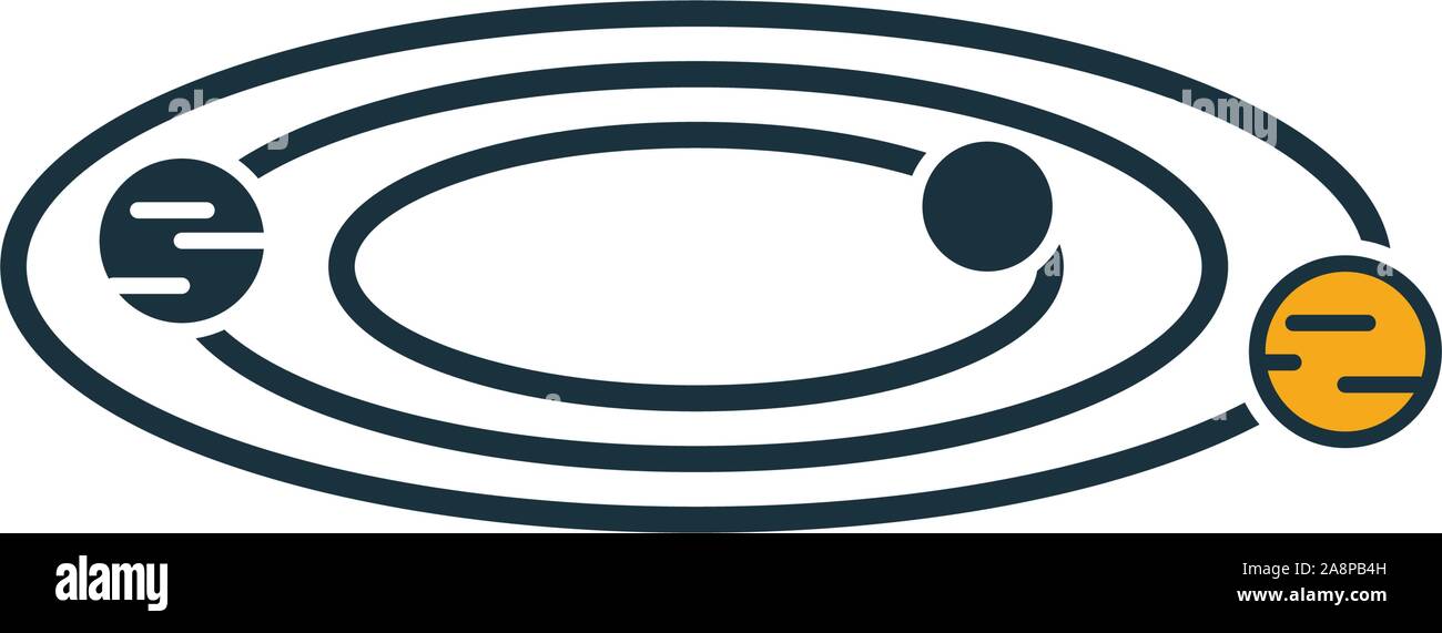 Solar auf das Symbol "System". Einfaches Element aus dem Weltraum icons Collection. Kreative Sonnensystem Symbol ui, ux, Anwendungen, Software und Infografiken Stock Vektor