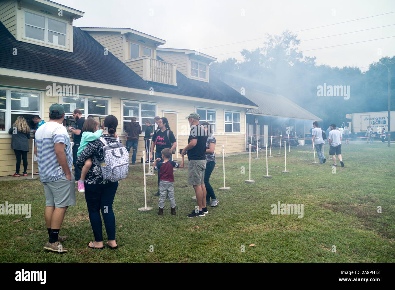 Szene aus der deutschen Wurst Festival in Elberta, Alabama, USA. Stockfoto