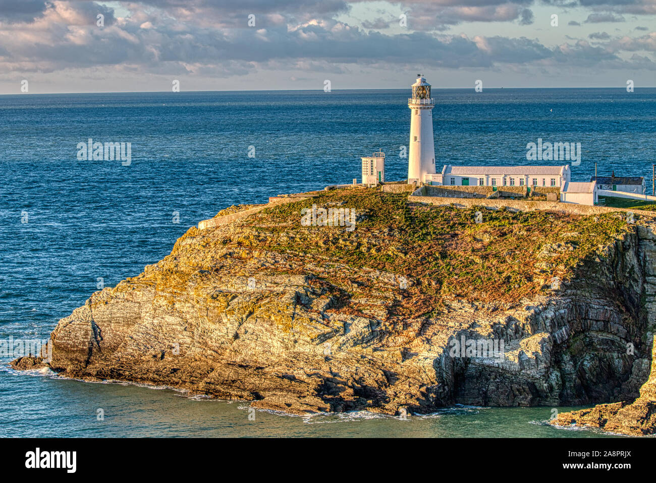 South Stack Leuchtturm, Anglesey, Nordwales Stockfoto