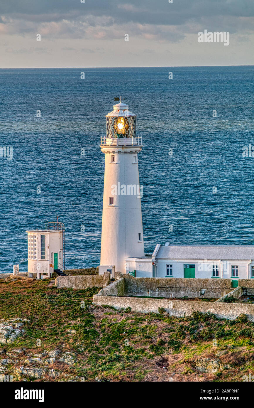 South Stack Leuchtturm, Anglesey, Nordwales Stockfoto