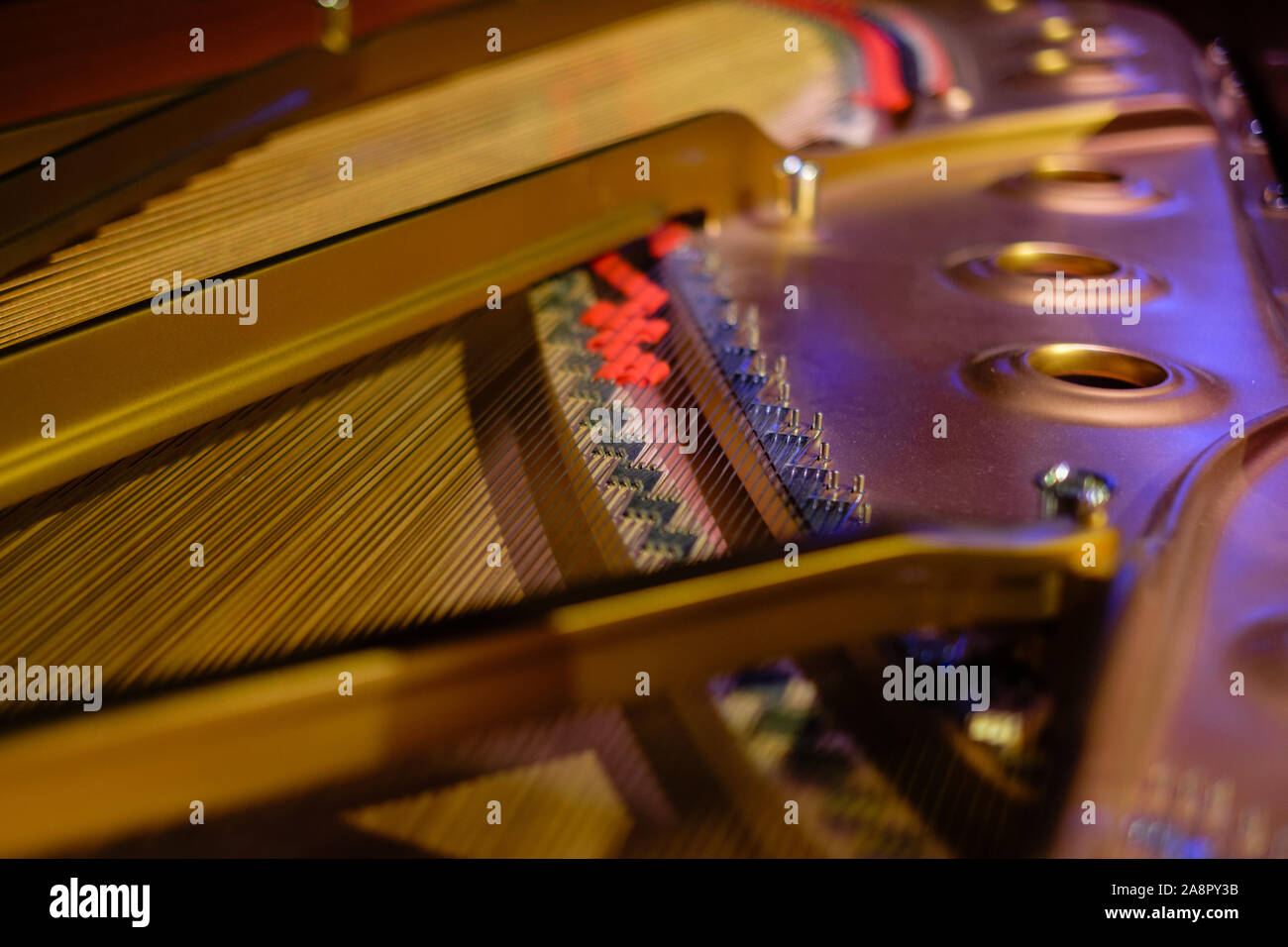 In der Nähe Bild von Steinway-flügel Stockfoto