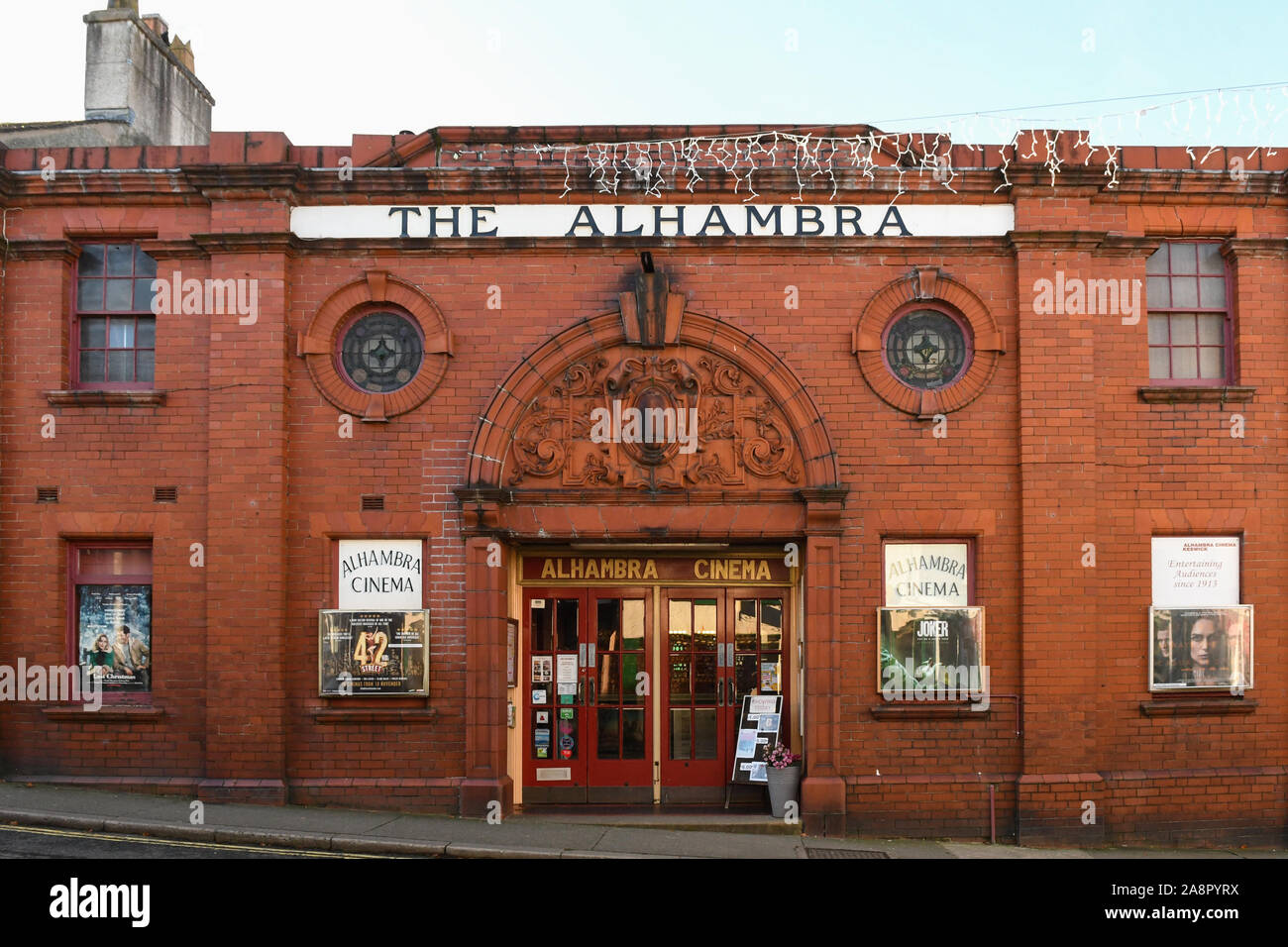 Kino Alhambra, erbaut 1913, Keswick, Cumbria, England, Großbritannien Stockfoto