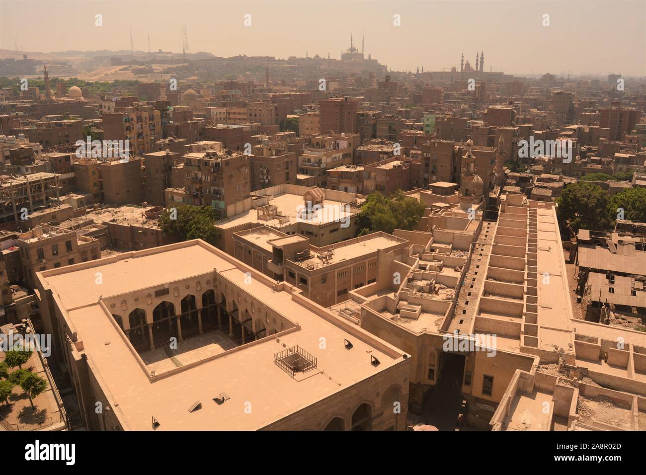 Alte Kairo von oben eine alte Moschee Stockfoto