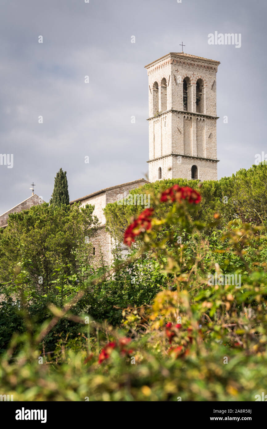 Kirche der Heiligen Maria 'Maggiore', Assisi, Umbrien, Italien, Europa. Stockfoto