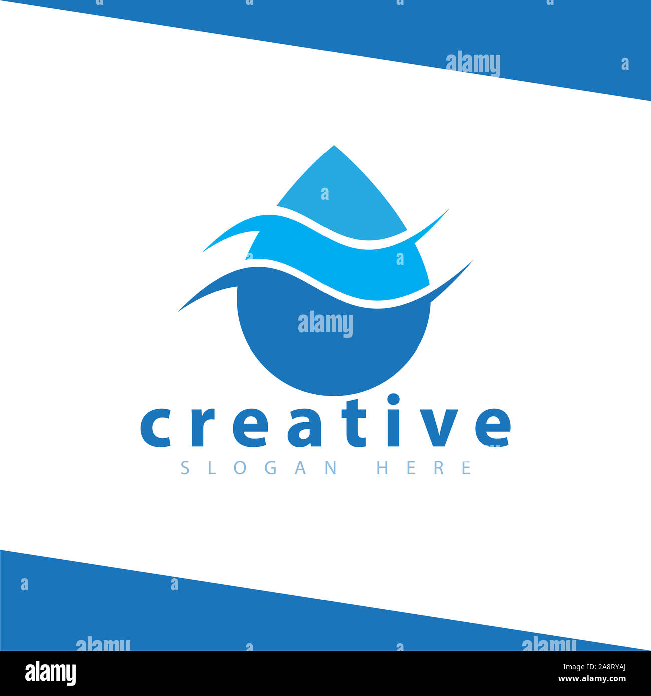 Wassertropfen wave logo Symbol vektor Vorlage Stockfoto