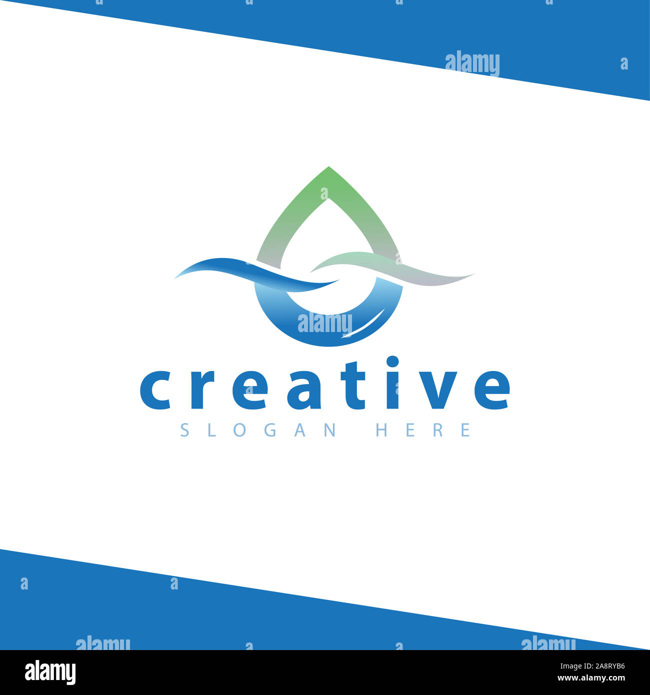 Wassertropfen wave logo Symbol vektor Vorlage Stockfoto