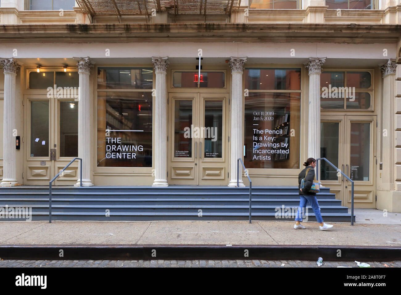 Zeichnung Center, 35 Wooster Street, New York, NY. aussen Storefront einer Kunst Museum, Galerie im SoHo Bereich von Manhattan. Stockfoto