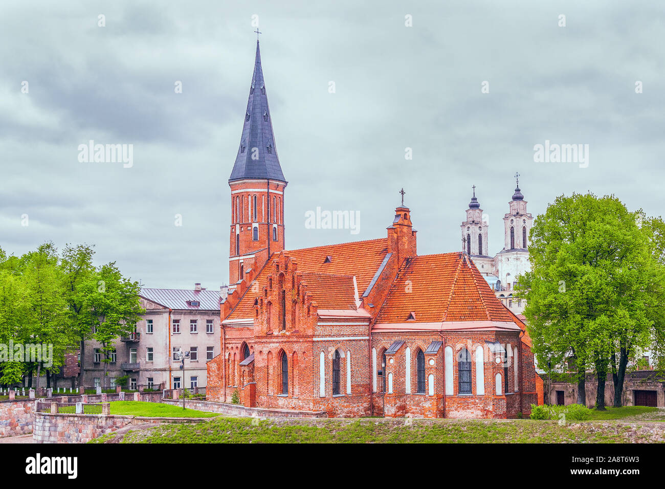 Römisch-katholische Kirche von Vytautas des Großen in der Altstadt von Kaunas. Litauen Stockfoto