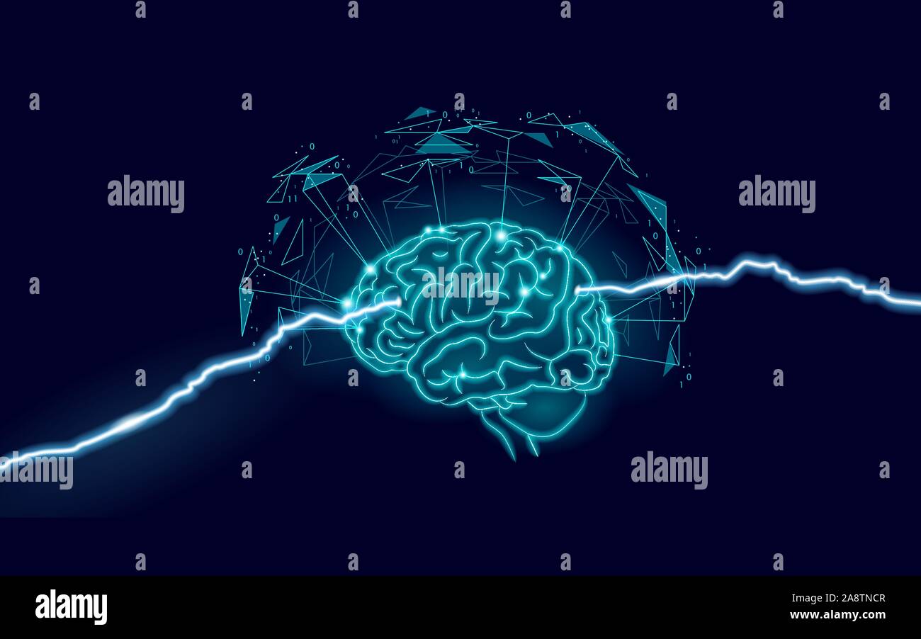 Künstliche Intelligenz cyber Hilfe Datensicherheit Gefahr. Hacker spy Angriff Information Server Schutz. Virus Alarm Technik cyber Internet Stock Vektor