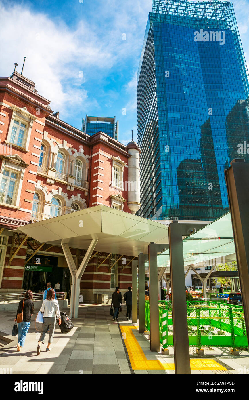 Tokyo Station, Geschäftsviertel Marunouchi, Chiyoda Bezirk, Tokyo, Japan, Asien Stockfoto