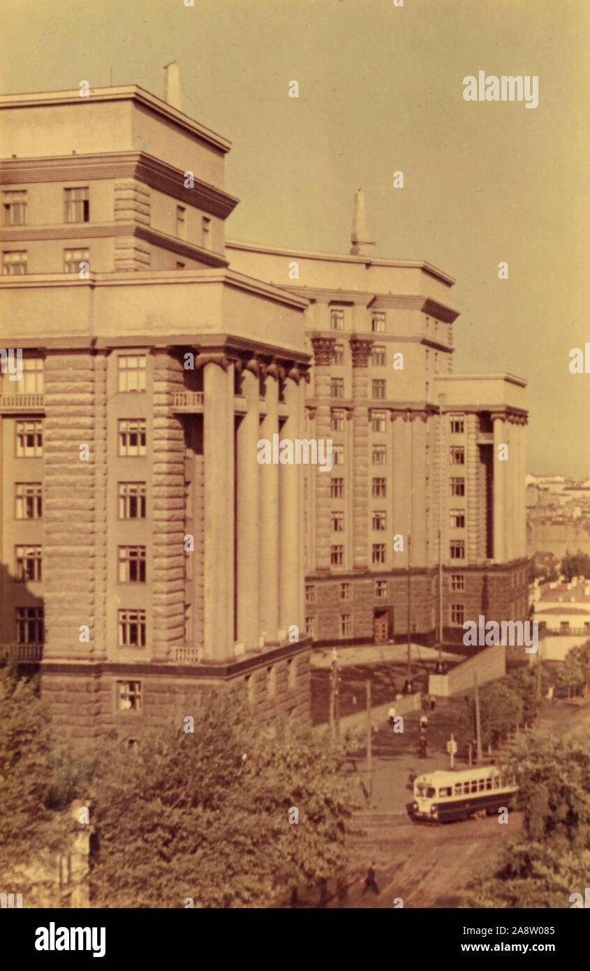 Gebäude des Rates der Minister, Kiew, Ukraine 1960 s Stockfoto