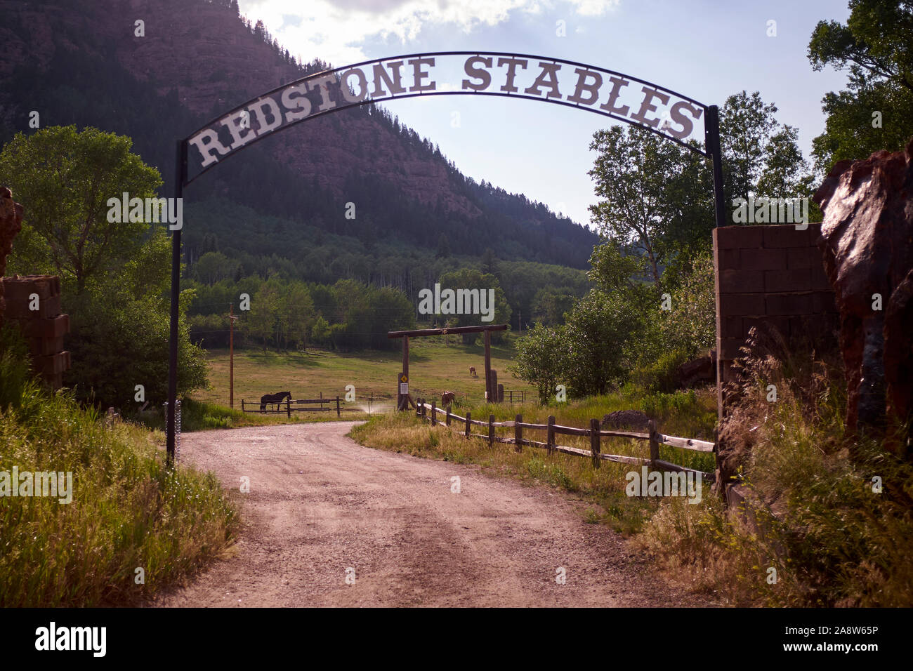 Der Redstone Ställe, Redstone, Colorado, USA Stockfoto