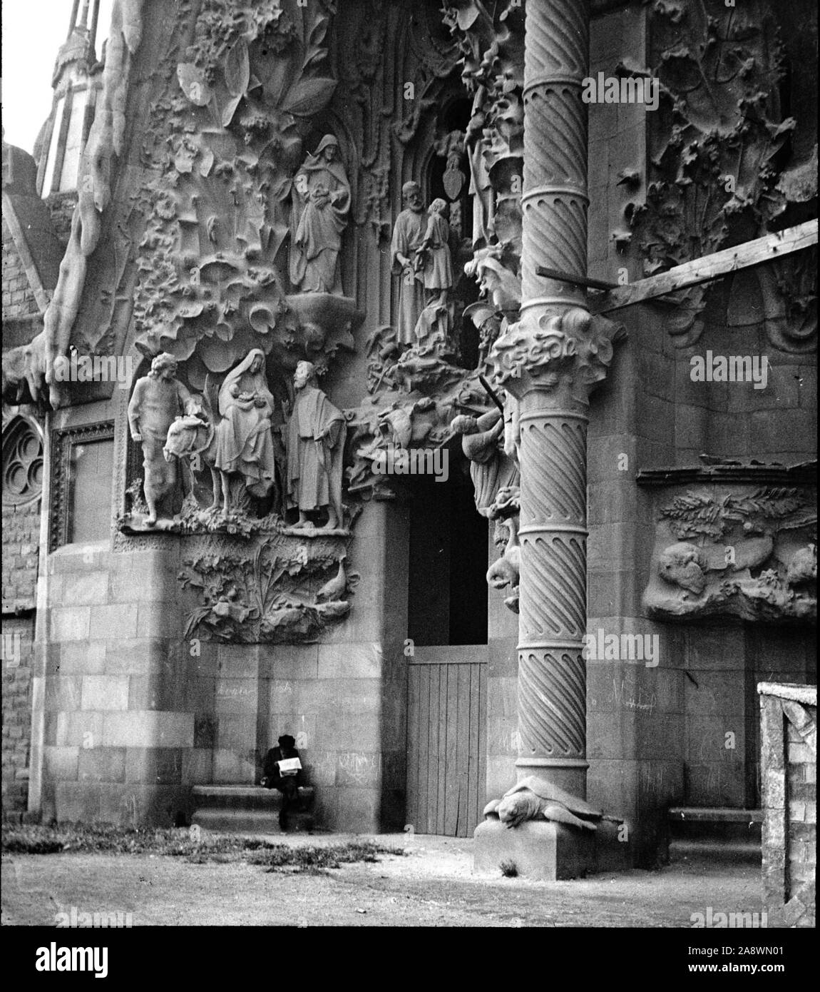 Portal der Hoffnung der Sagrada Familia, Barcelona. Stockfoto