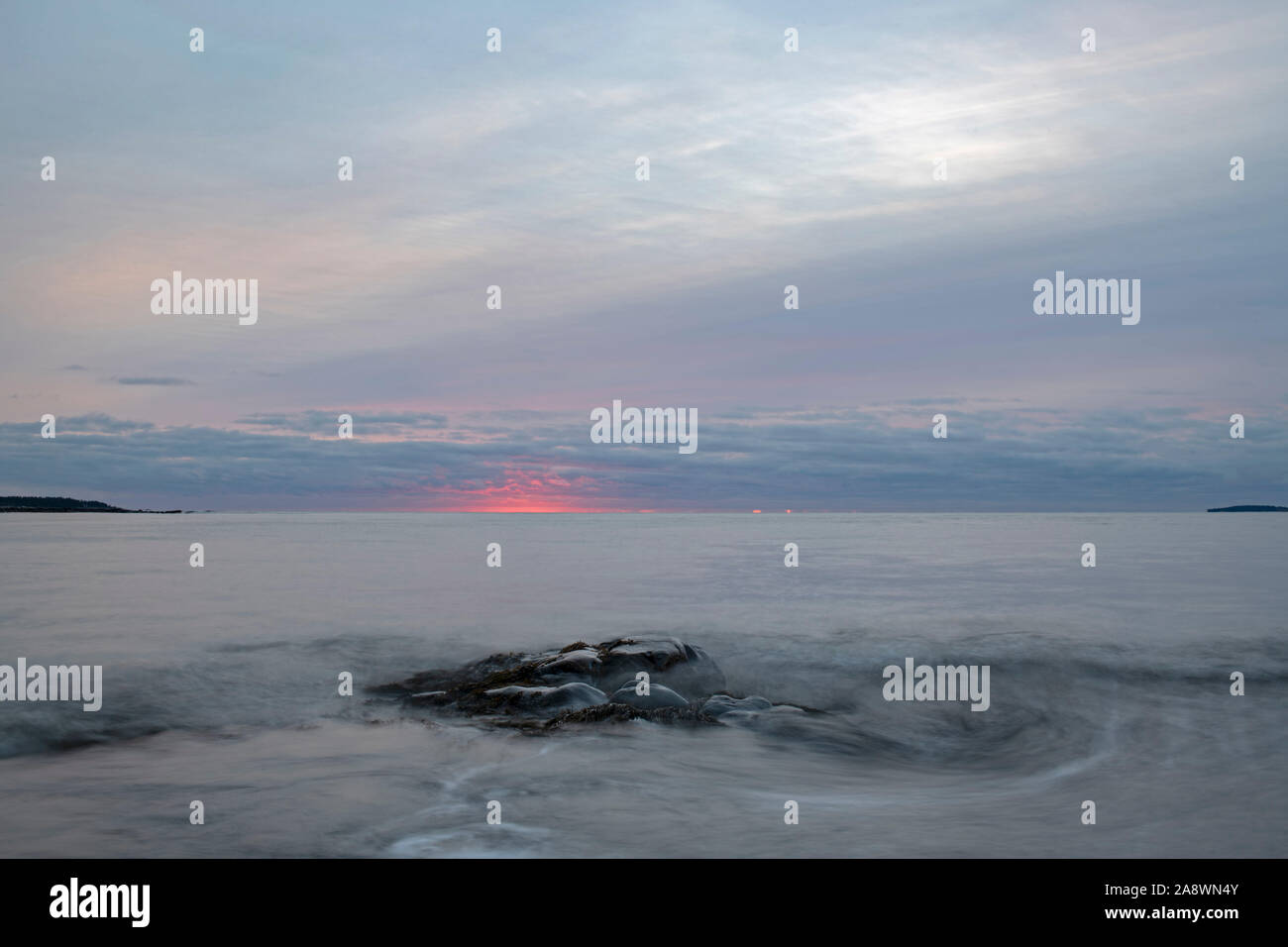 Sunrise. Acadia National Park, Maine, USA. Stockfoto