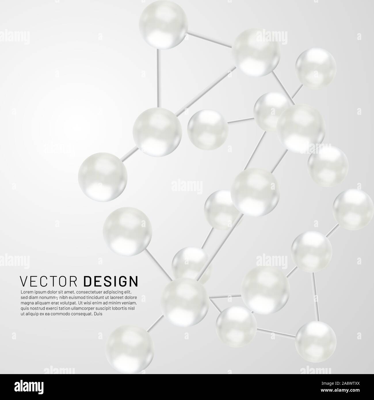 Abstrakte Moleküle Design. Vector Illustration in eps 10. Stock Vektor