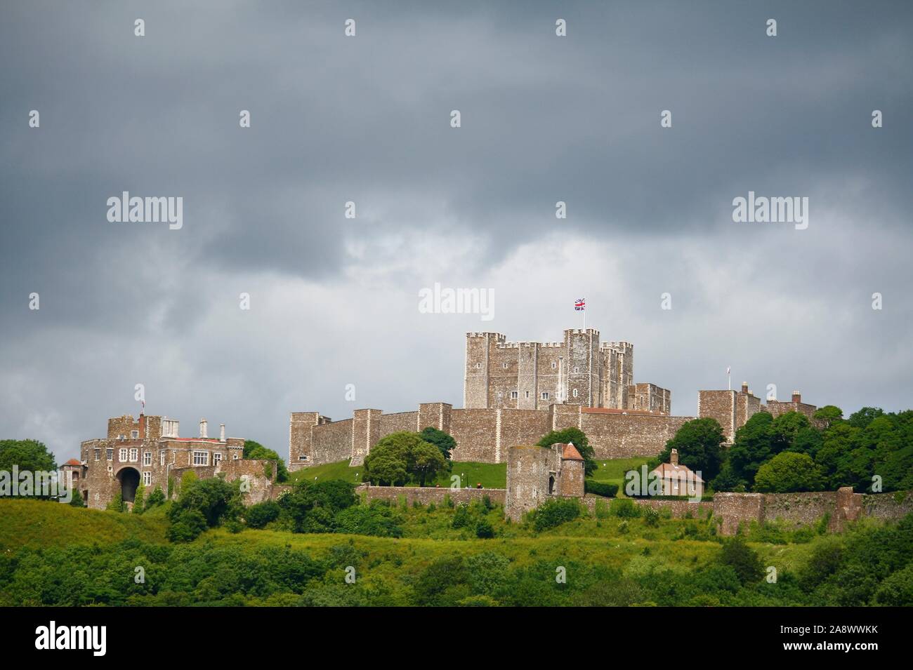 Dover Castle, England. In Europa einer der mächtigsten Festungen. Stockfoto