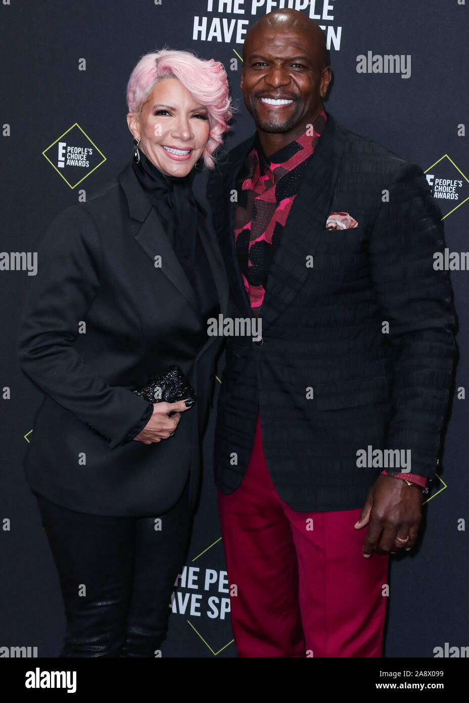 Santa Monica, USA. 10 Nov, 2019. Rebecca Crews und Mann/Schauspieler Terry Crews kommen Im 2019 E! Der Menschen Choice Awards gehalten an Barker Hangar am 10. November 2019 in Santa Monica, Los Angeles, Kalifornien, USA. (Foto von Xavier Collin/Image Press Agency) Quelle: Bild Presse Agentur/Alamy leben Nachrichten Stockfoto