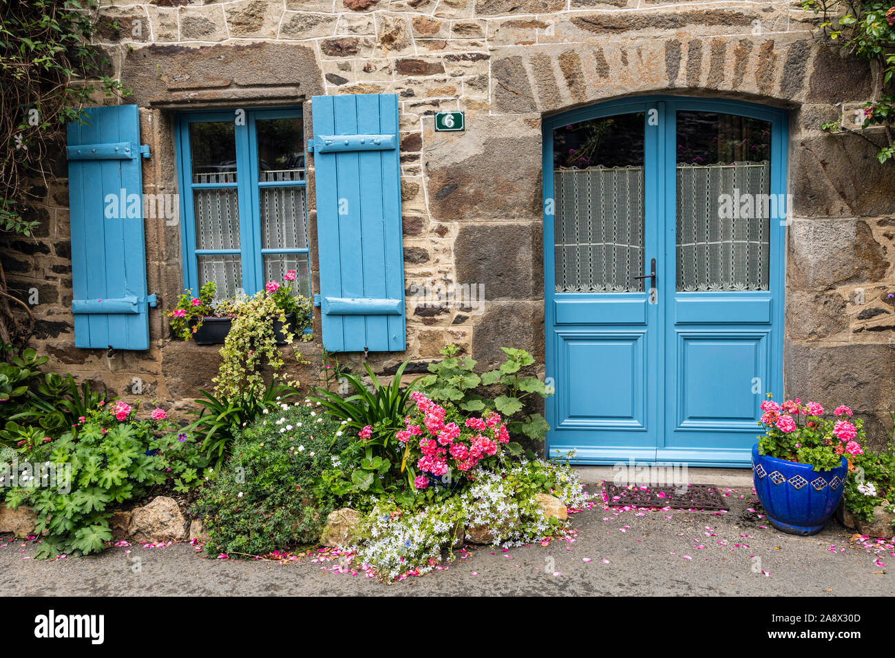 Ein hübsches Ferienhaus in Mont-dol, Ille-et-Vilaine, Bretagne, Frankreich Stockfoto