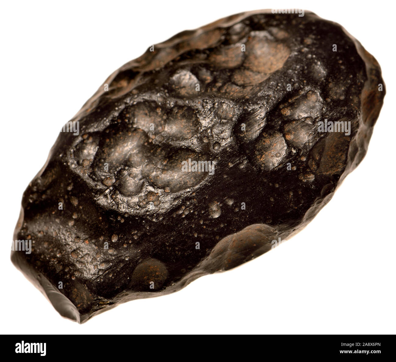 Indochinite /Tektite - metamorphen Glas gebildet vom terrestrischen Felsen schmelzen nach Meteoriteneinschlag und Kühlung schnell Stockfoto