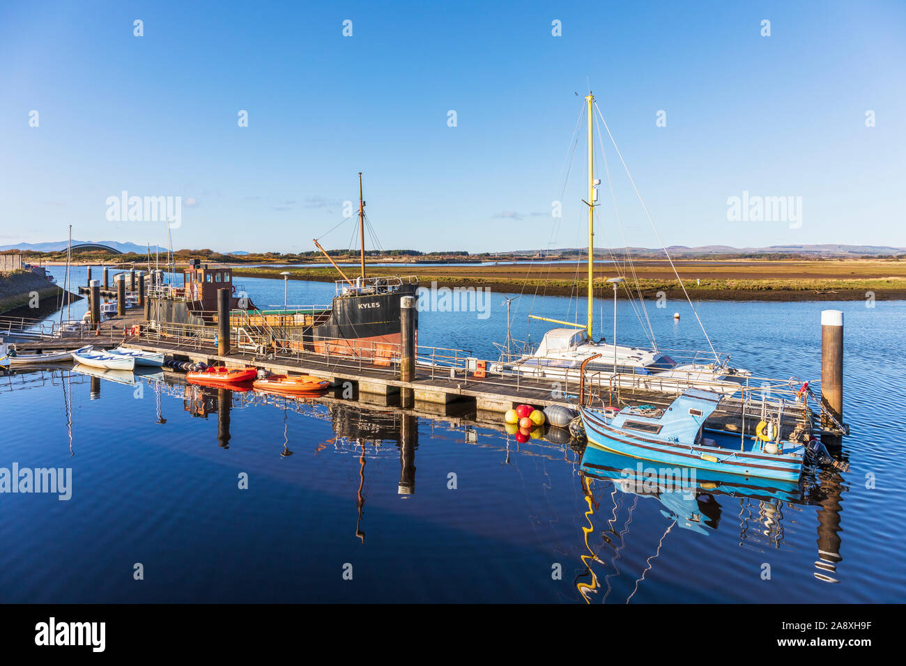 Irvine Hafen, auf den Firth of Clyde und Fluss Irvine Ayrshire, Schottland, Großbritannien Stockfoto