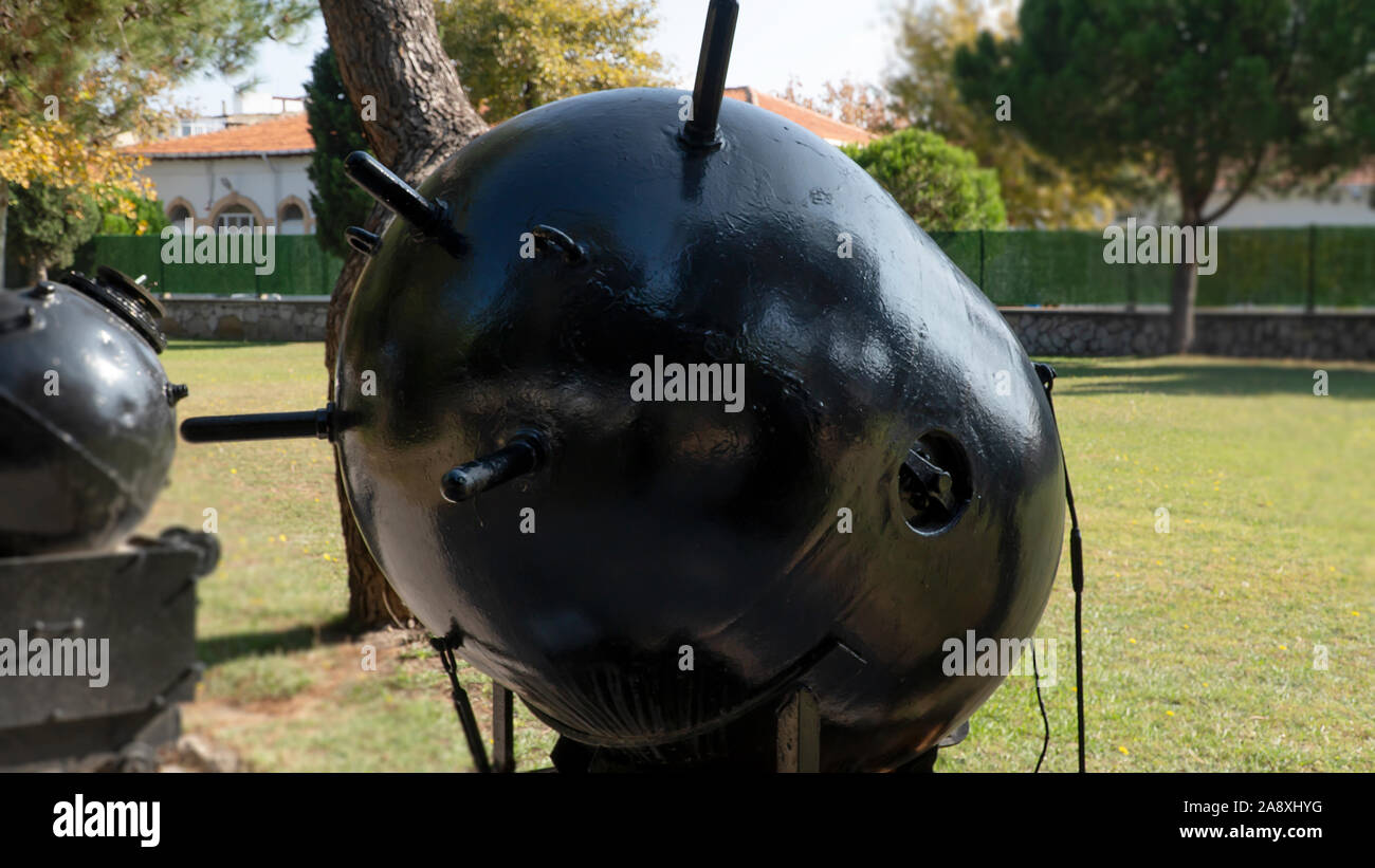 Eine alte underwater Mine von WW1 in Çanakkale Stockfoto