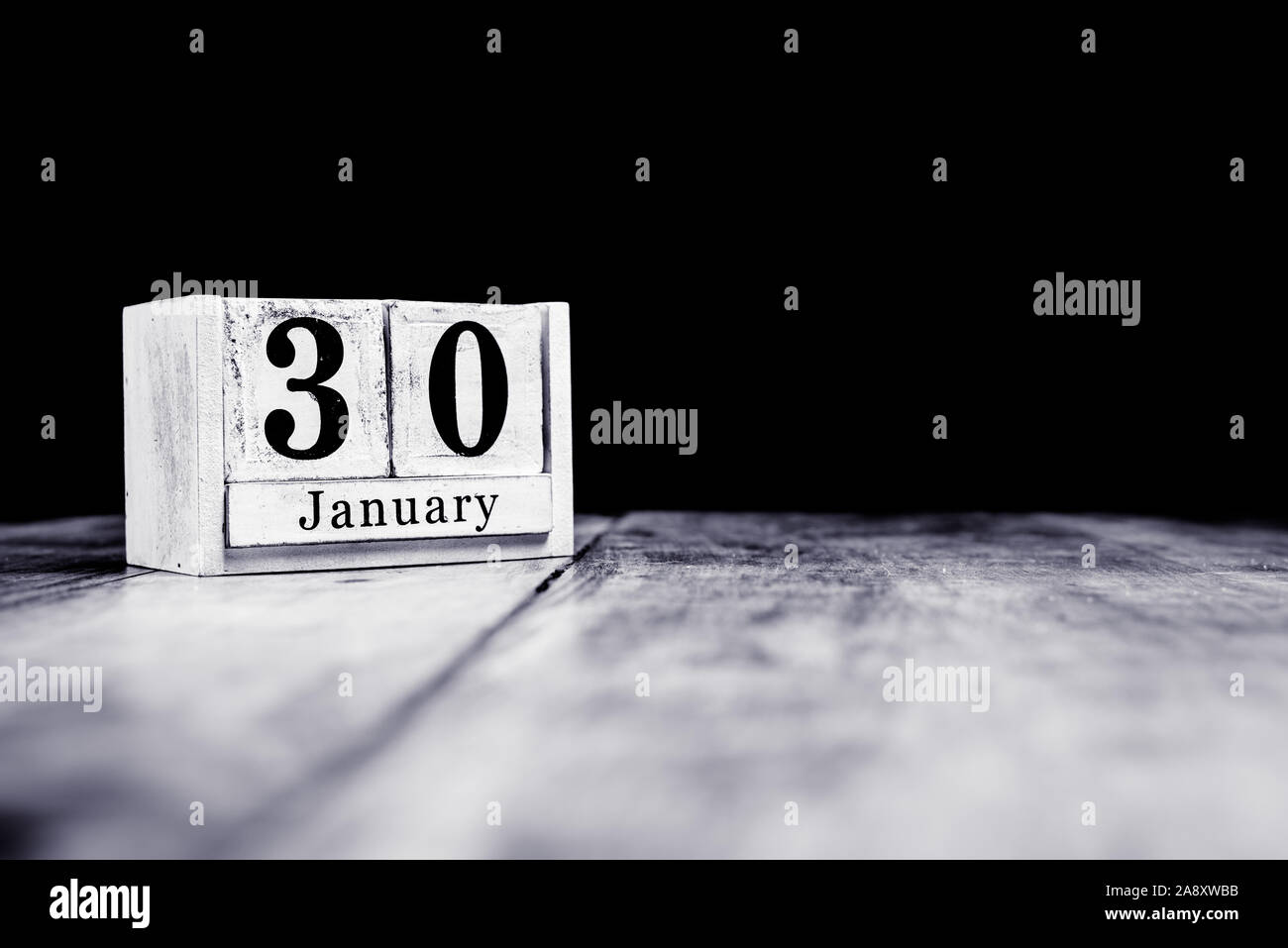 30. Januar, 30. Januar, 30. Januar, Kalender Monat - Datum oder ein Jubiläum oder Geburtstag Stockfoto