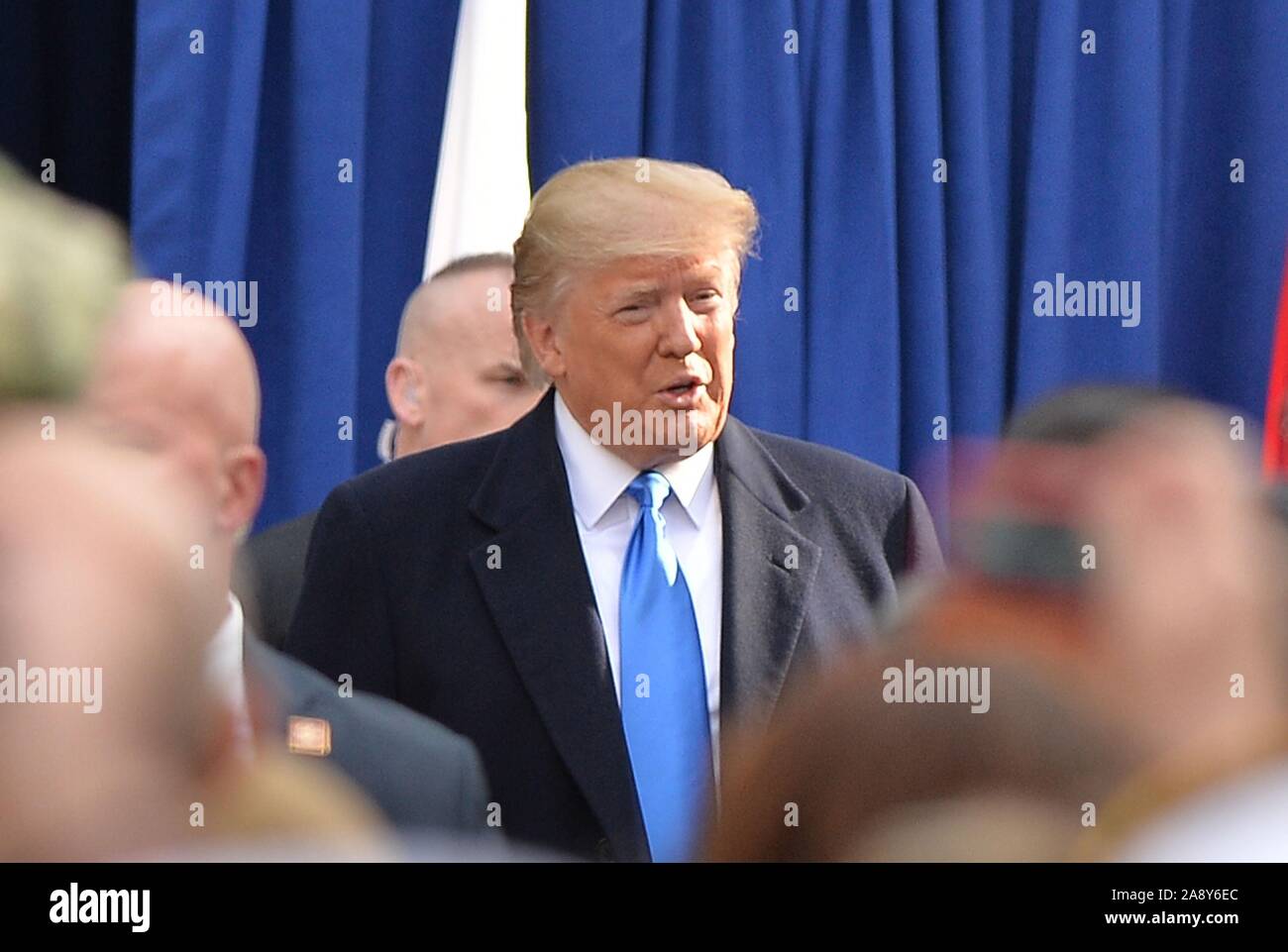 New York, NY, USA. 11 Nov, 2019. J Donald Trump anwesend für Präsident Donald Trump an der New York City Veterans Day Parade, New York, NY, 11. November 2019. Credit: Kristin Callahan/Everett Collection/Alamy leben Nachrichten Stockfoto