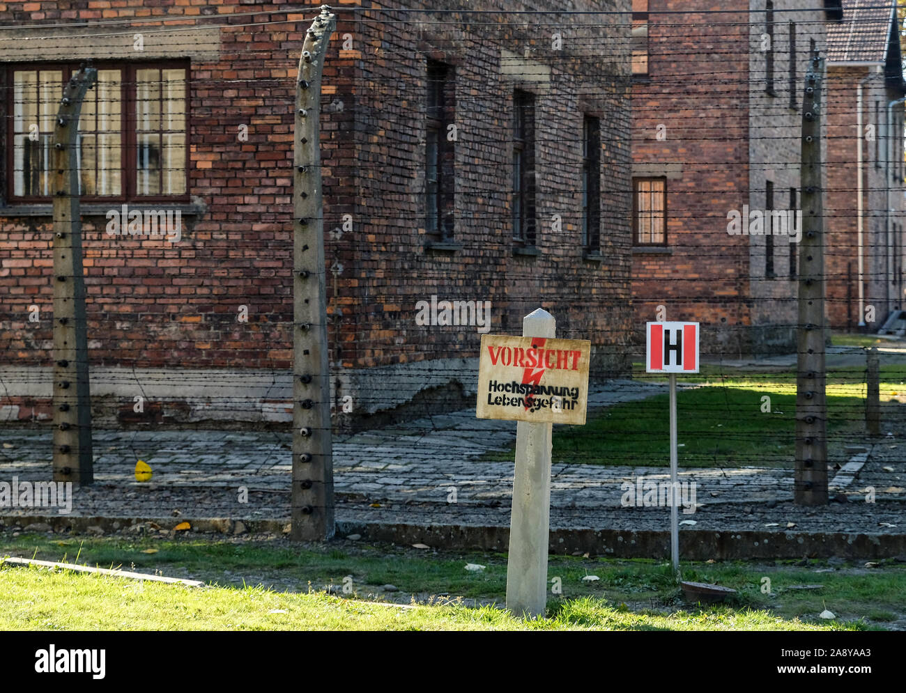 Auschwitz Birkenau Deutsche Nazi Konzentrations- und Vernichtungslager, Polen Stockfoto