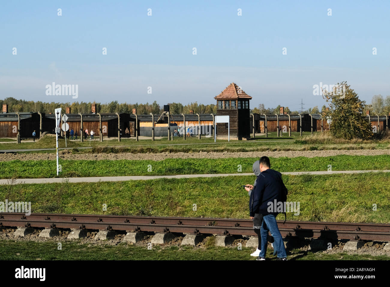 Auschwitz Birkenau Deutsche Nazi Konzentrations- und Vernichtungslager, Polen Stockfoto