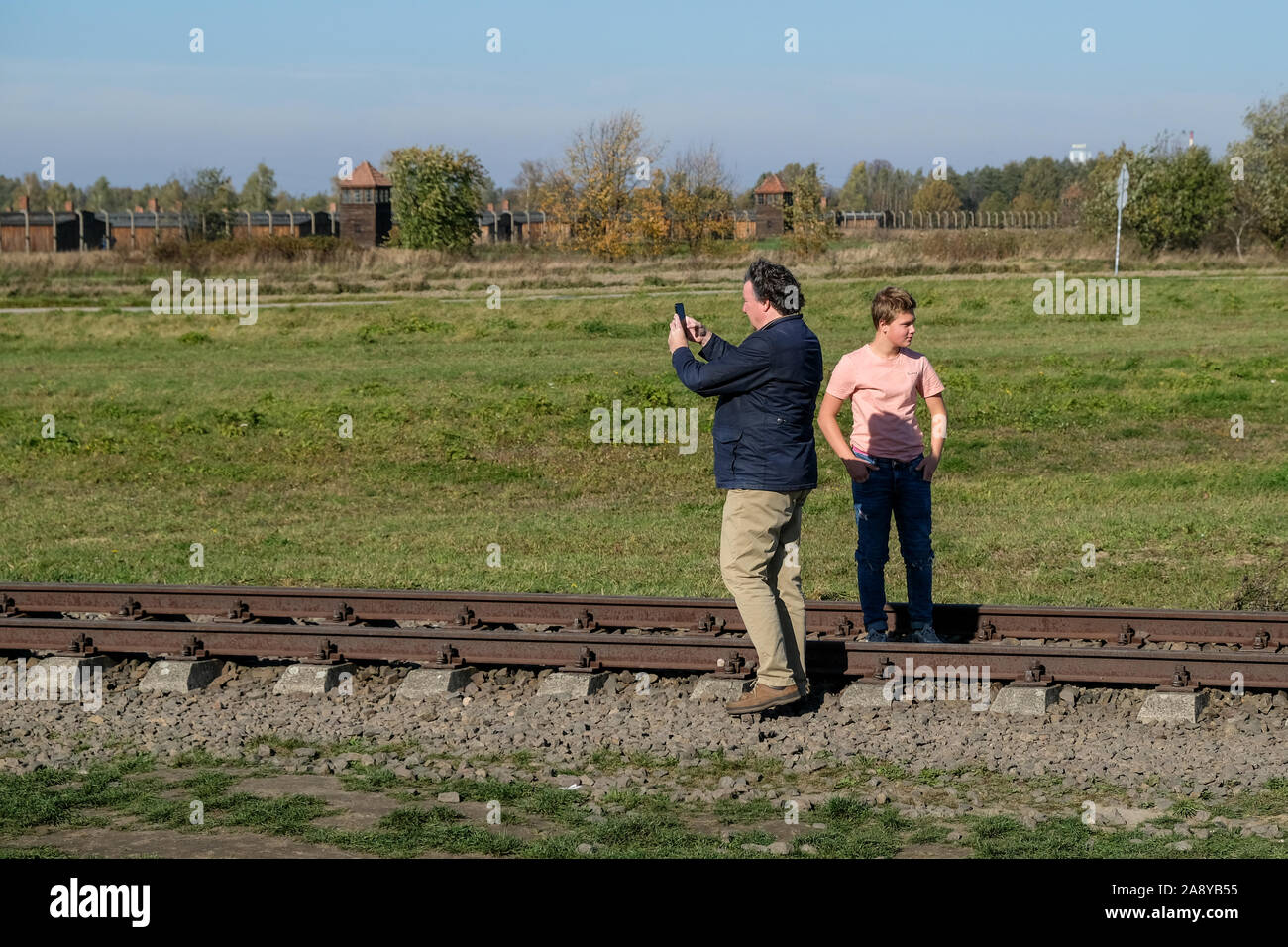 Auschwitz Birkenau Deutsche Nazi Konzentrations- und Vernichtungslager, Polen Stockfoto