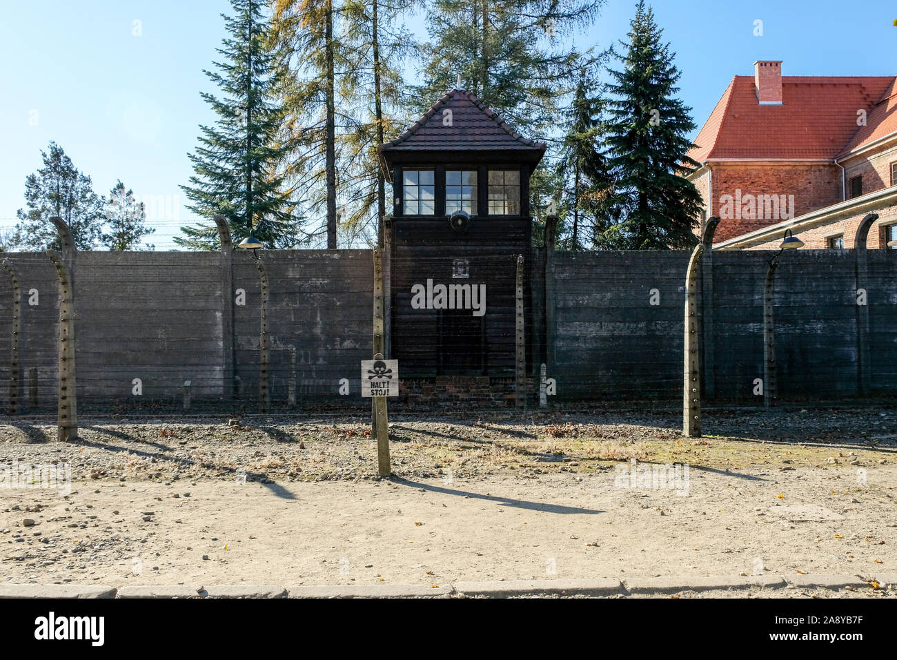 Auschwitz Birkenau Deutsche Nazi Konzentrations- und Vernichtungslager, Polen Stockfoto