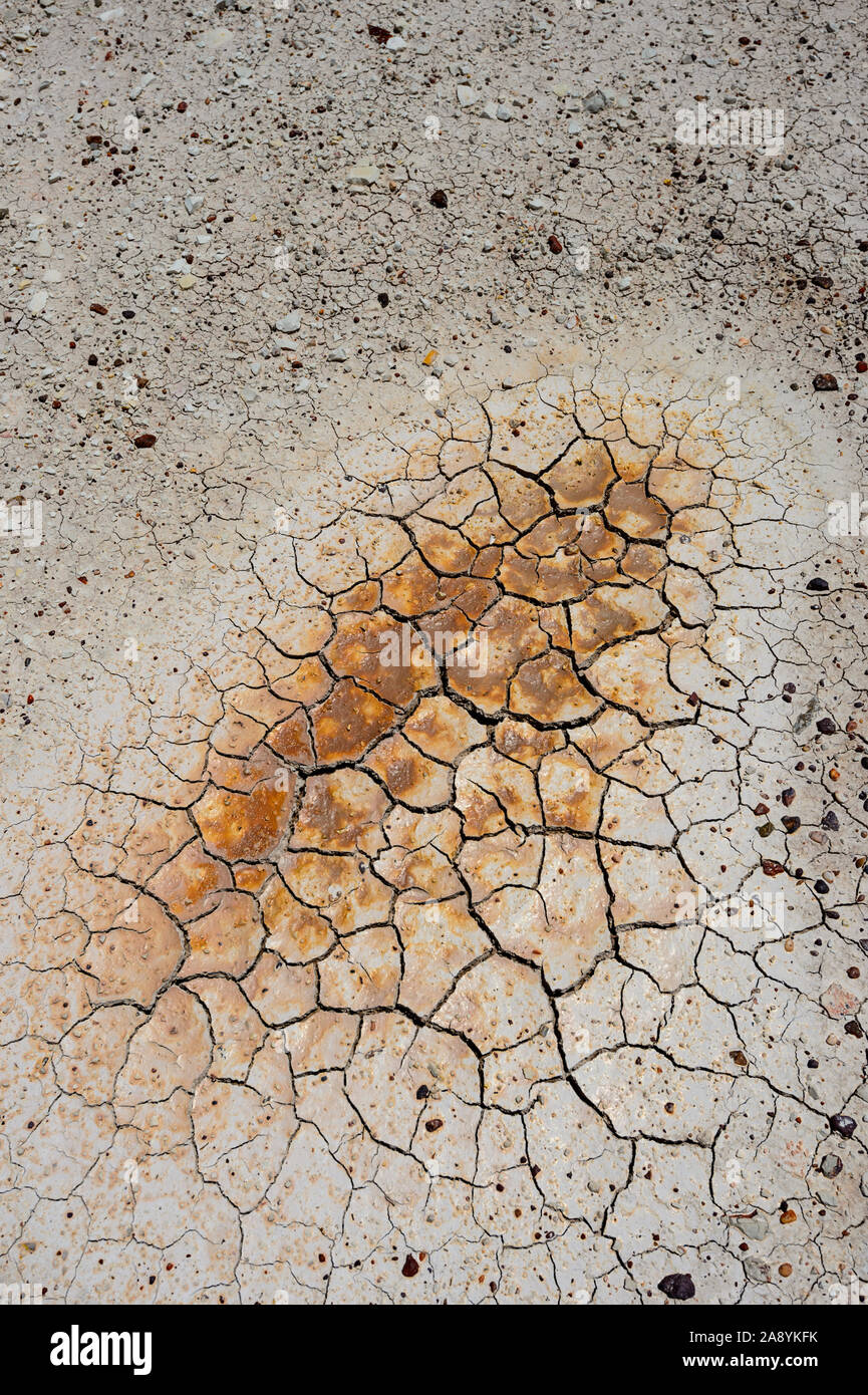 Patch von gerissenen getrocknete Schlamm im Outback, New South Wales, NSW, Australien Stockfoto