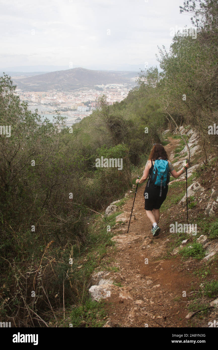 Susie geht die Inglis, auf der Upper Rock Nature Reserve Stockfoto