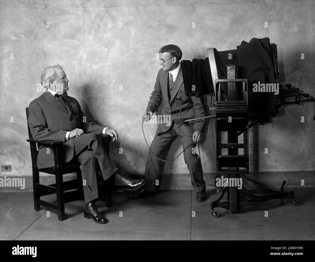 Cliff Berryman gestellt für ein Portrait an der Harris & Ewing Studio Ca. 1900s Stockfoto