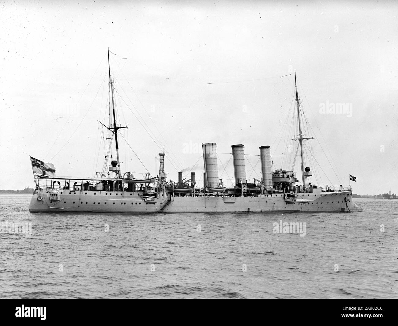 Deutsche Marine Besuch in den Vereinigten Staaten: deutsche Schlachtschiff Bremen Ca. 1912 Stockfoto