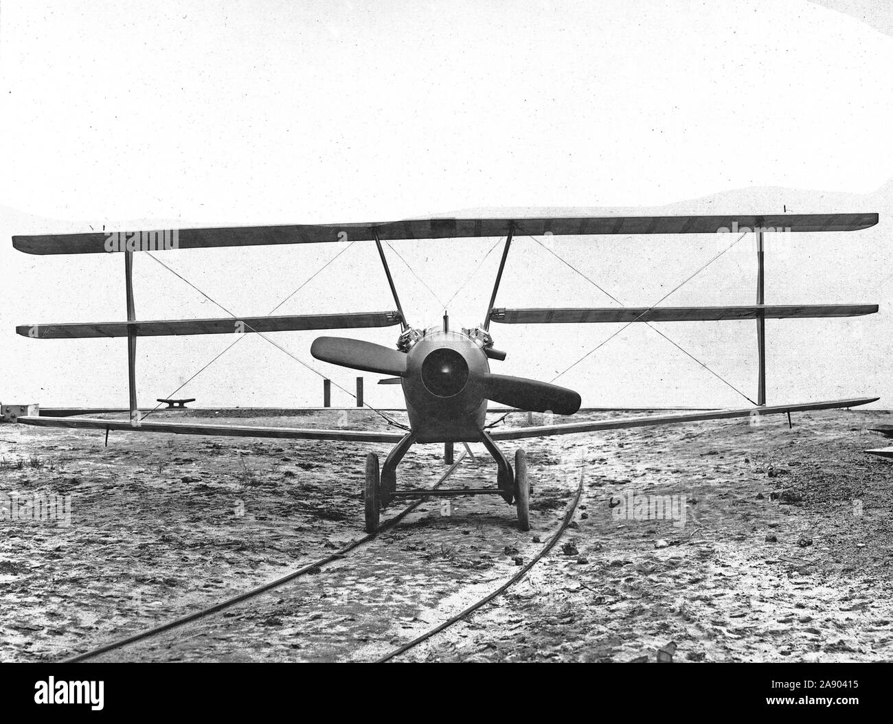 1/18/1917 - Curtiss Flugzeug & Motor Corporation, Buffalo, N.Y. Dreidecker Scout Modell S3 Stockfoto