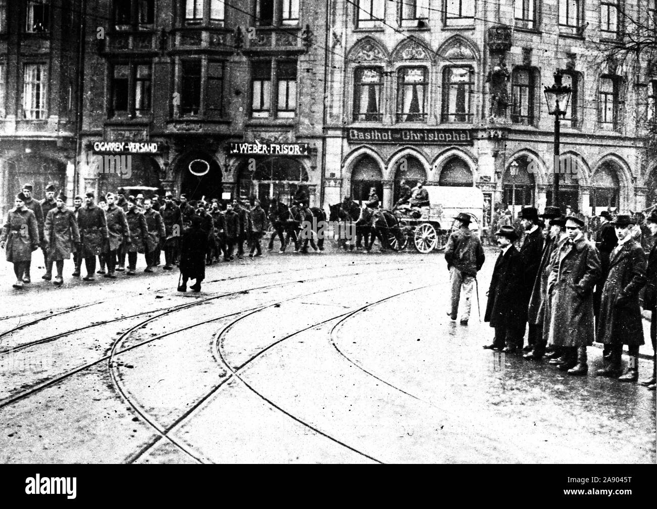 1919 - der Besatzungsarmee - Amerikaner Trier, Deutschland Stockfoto