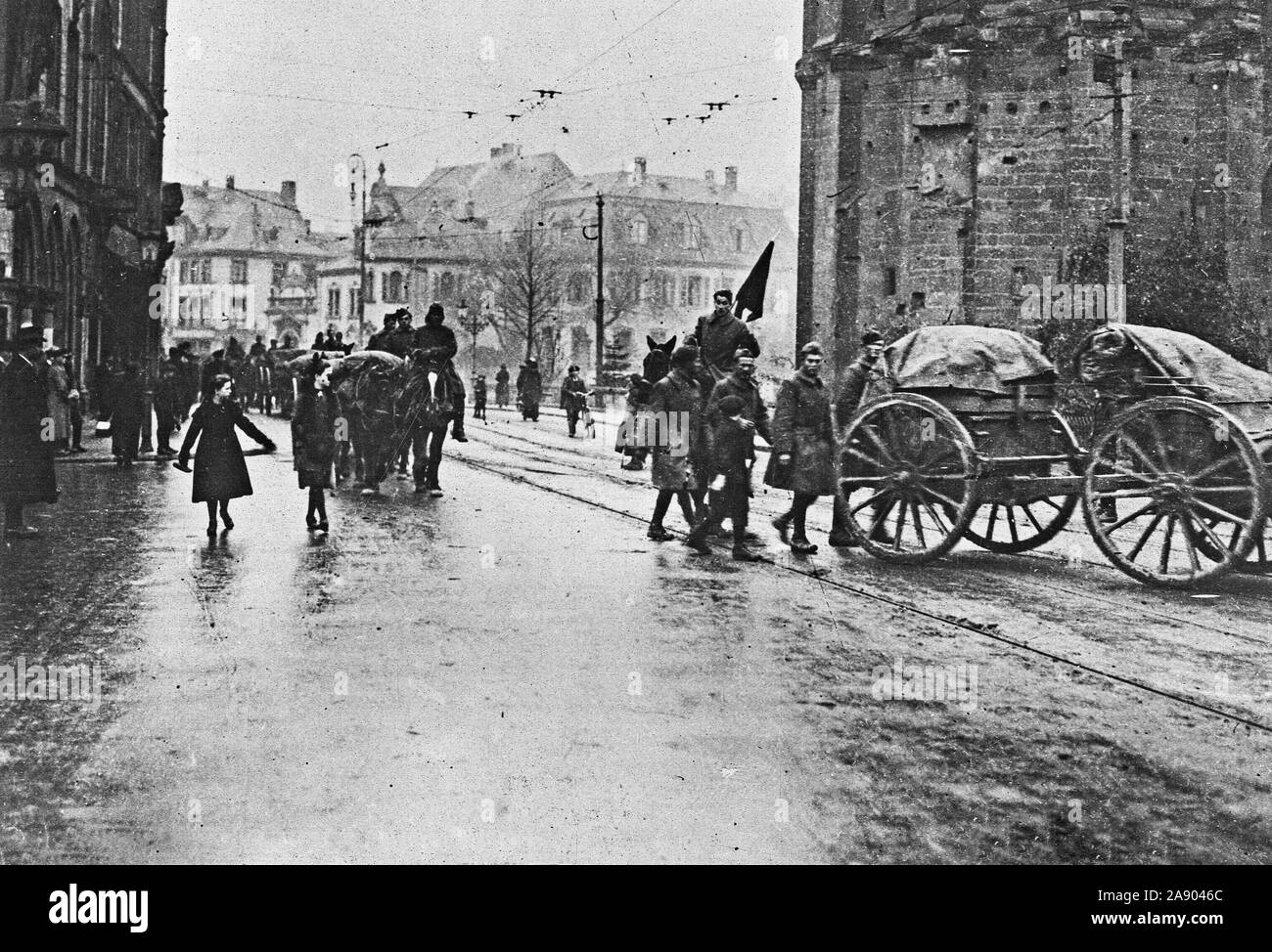 1919 - der Besatzungsarmee - amerikanische Besatzungsarmee in Trier, Deutschland Stockfoto