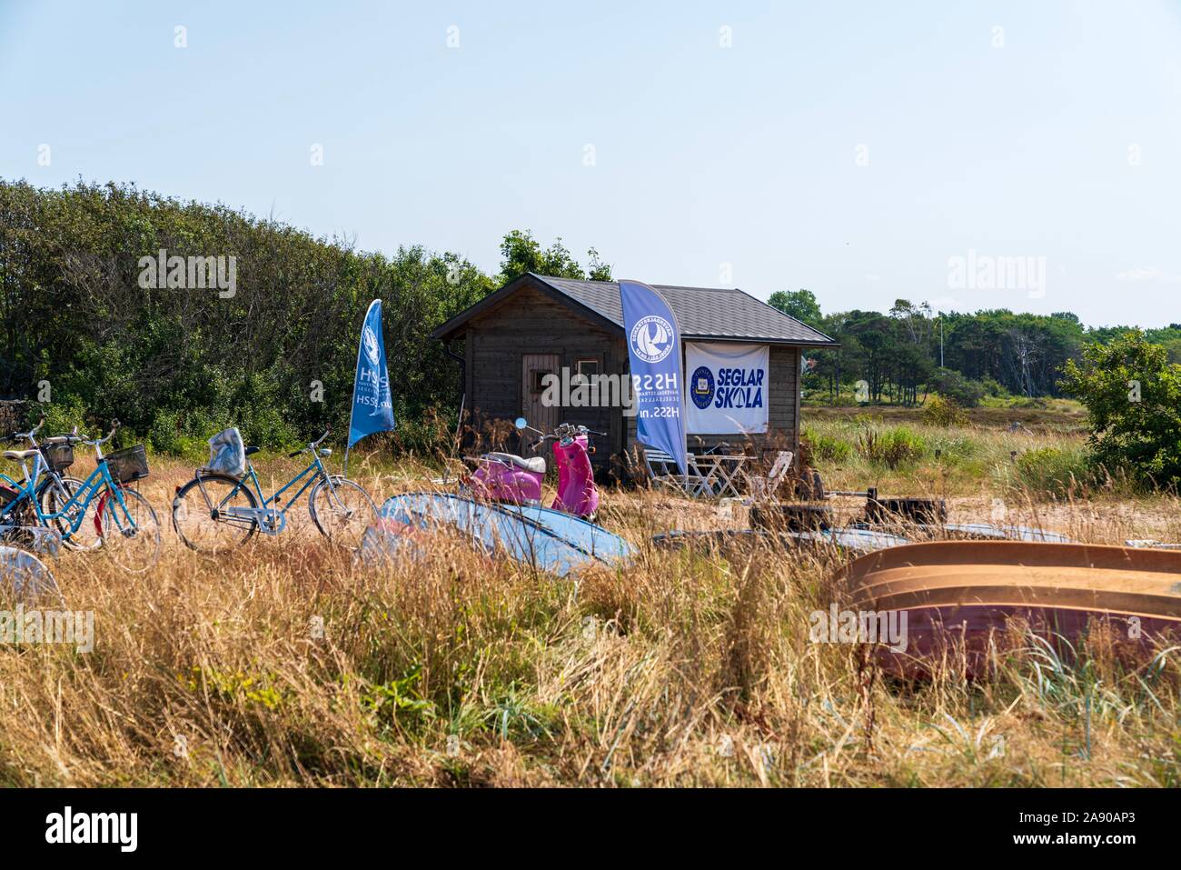 Seaside Szene in Haverdal, Schweden Stockfoto