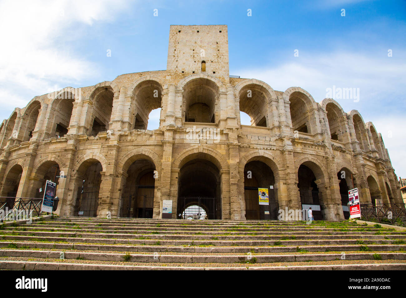 Römische Amphitheater in Arles Frankreich Stockfoto