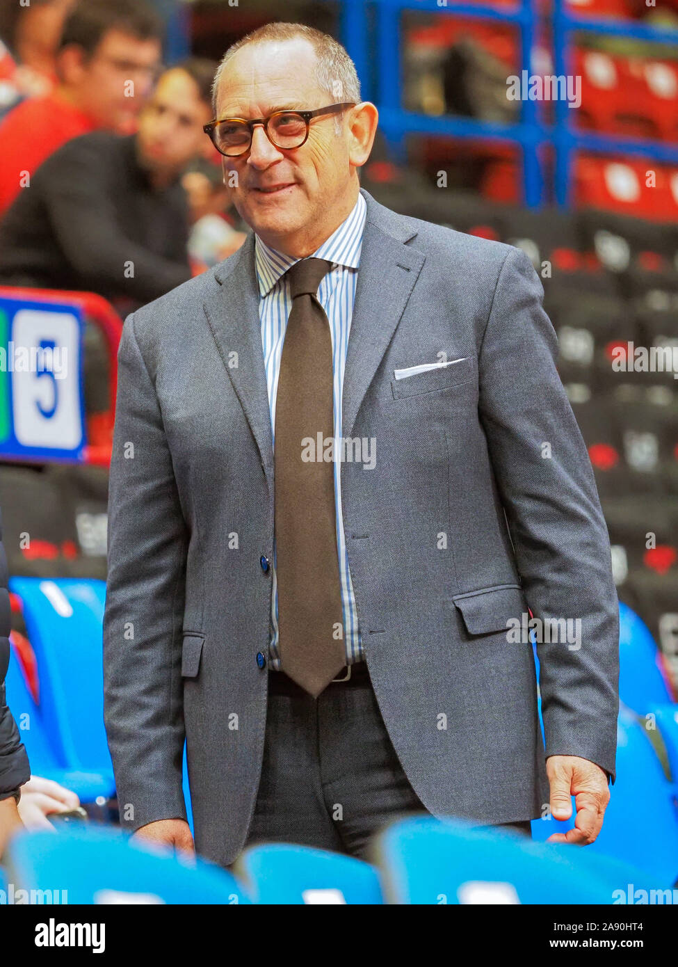 Egidio Bianchi, Präsident der Lega basket Serie a-Lba während AX Armani Exchange Olimpia Milano vs OriOra Pistoia, Mailand, Italien, 11. November 2019, Bas Stockfoto
