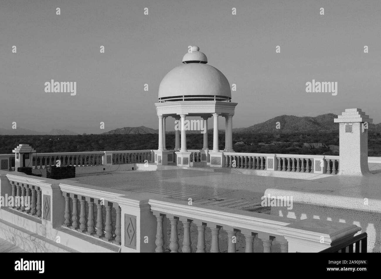 Schöne Aussicht von der stilvollen Balaram Heritage Hotel in Gujarat Stockfoto