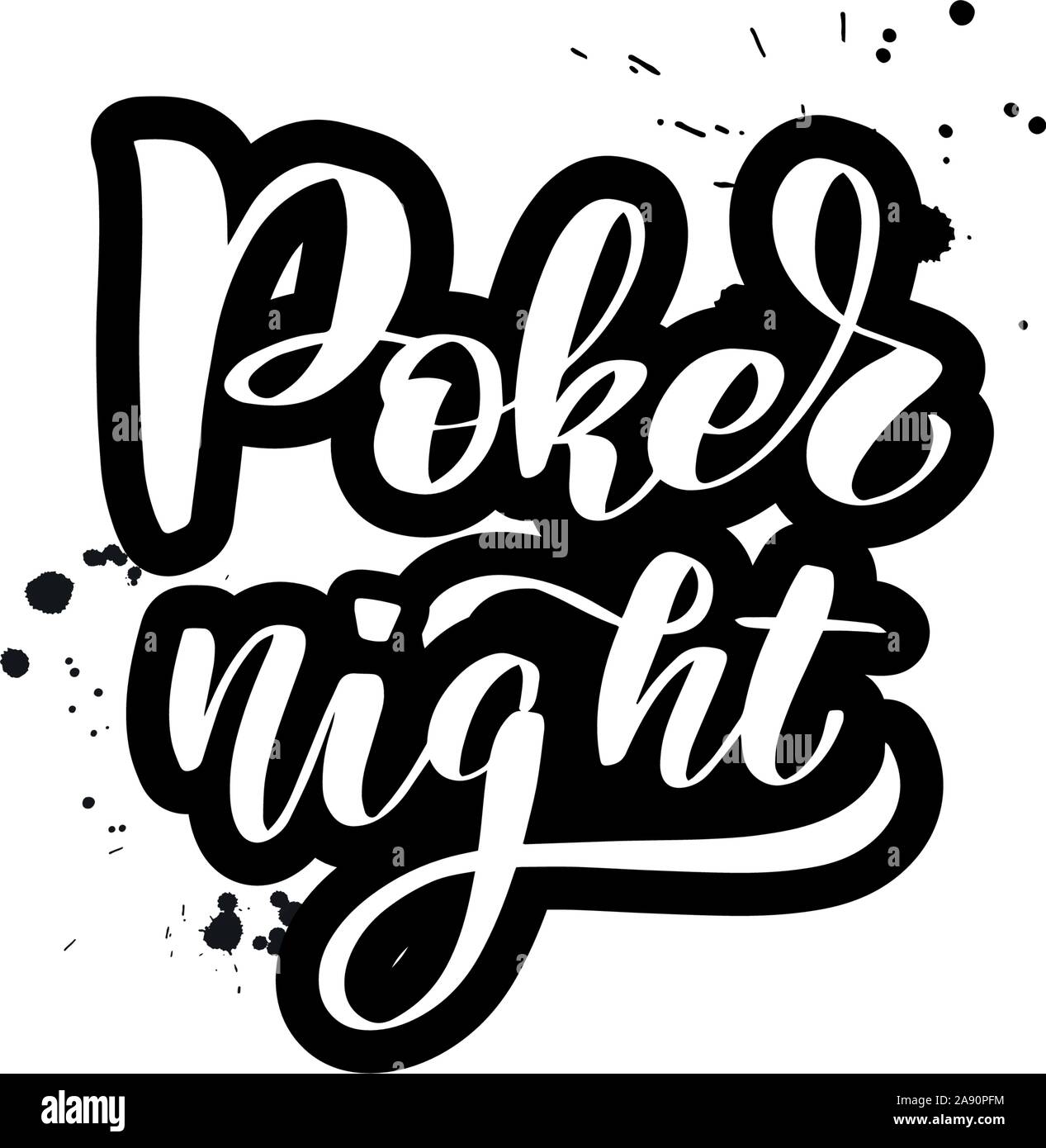 Vektor Kalligraphie Lager Abbildung auf weißem Hintergrund. Stock Vektor