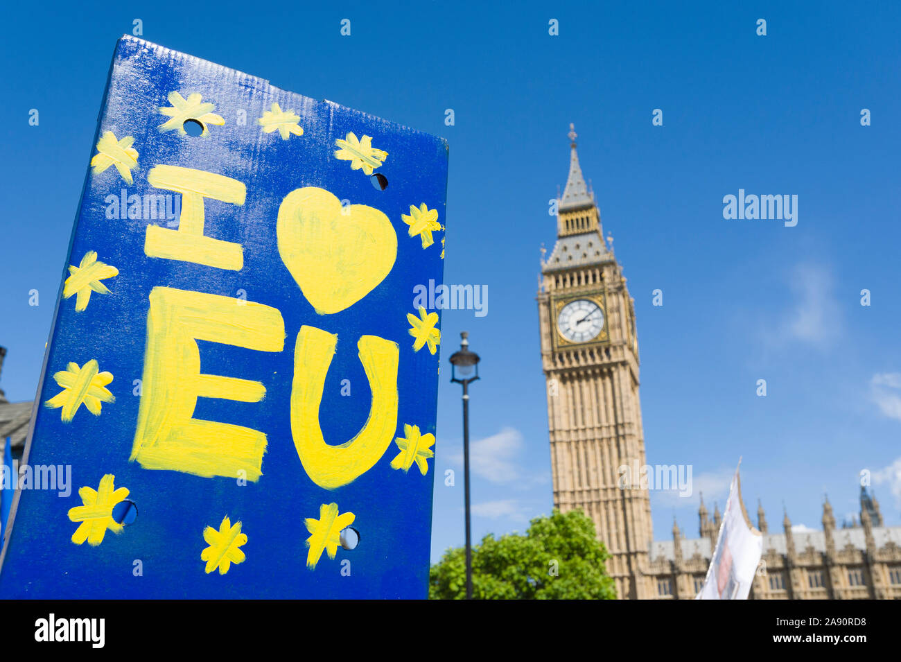 Pro EU-Rallye, protestieren gegen das Ergebnis der letzten Woche Referendum, in der Großbritannien gestimmt, der Europäischen Union, den Parliament Square, London, Br zu verlassen Stockfoto