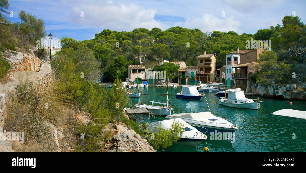 Cala Figuera, idyllischen Fischerdorf im Südwesten von Mallorca, Balearen, Spanien Stockfoto